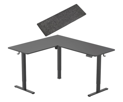 Biurko gamingowe Silver Monkey Biurko elektryczne ECD-300 black + DESK MAT XL Czarna